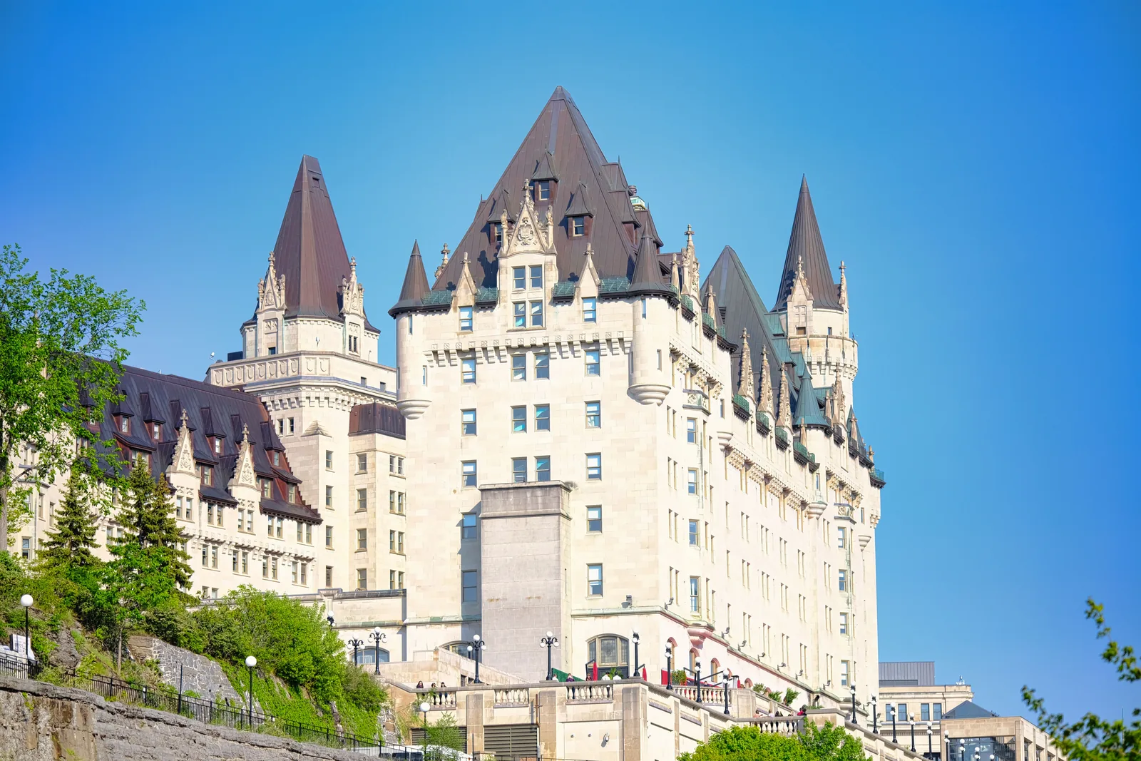 How much mortgage can I afford in Ottawa, shown by the Fairmont Château Laurier and downtown Ottawa on a clear day