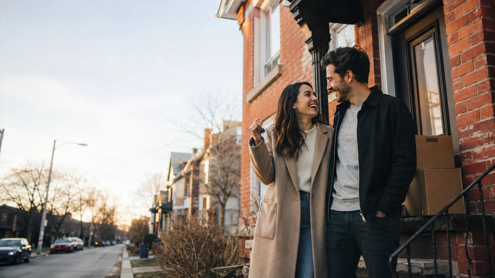 Mortgage agent Vanier: a happy couple holding the keys to their new east-end Ottawa home